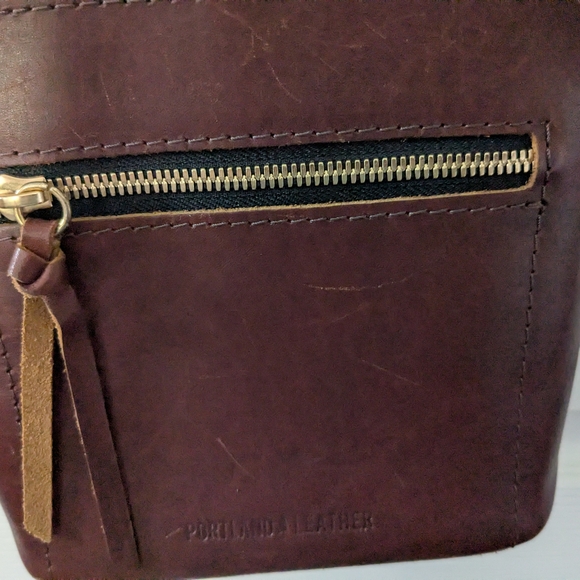Portland Leather Crossbody Bag in Dark Brown - Picture 2 of 3